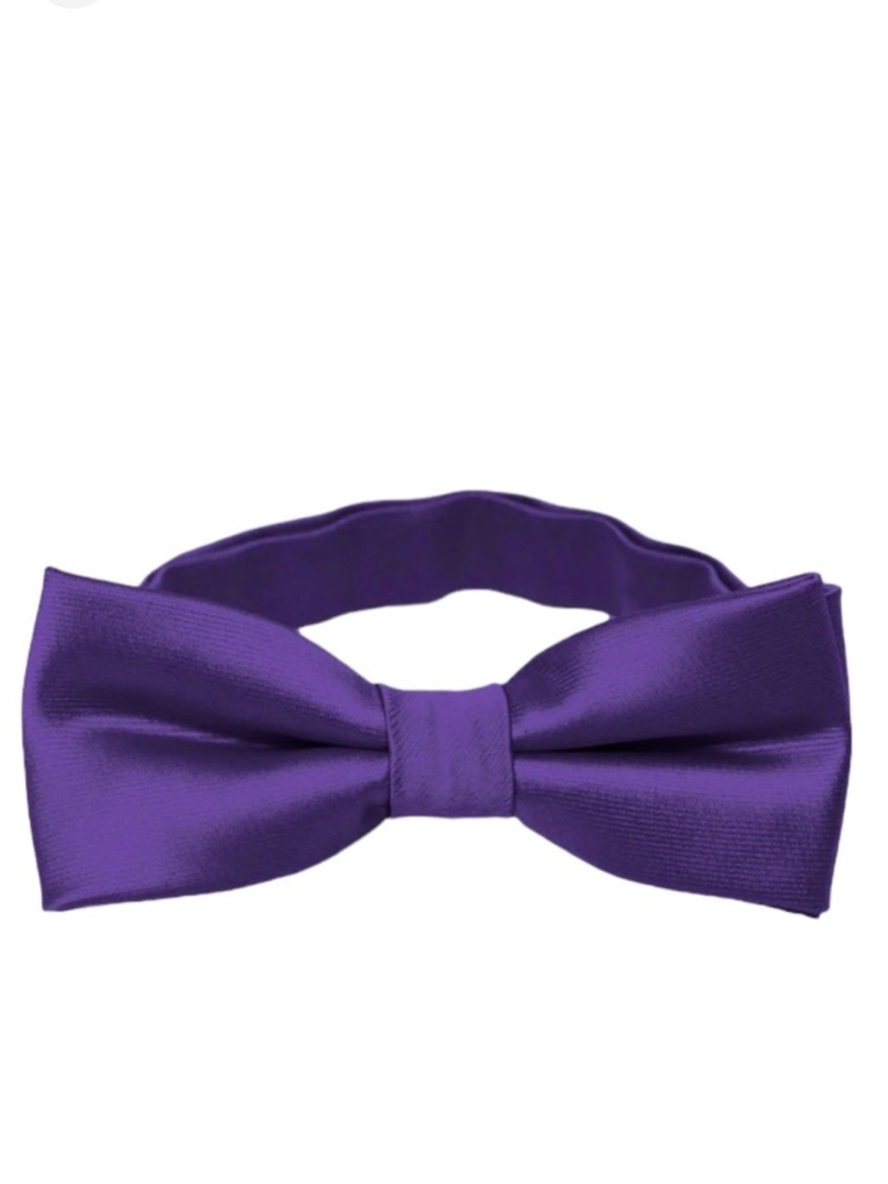 Madison men’s purple satin formal adjustable bow tie